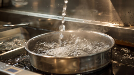 A small water pan sits above the heating element adding moisture and flavor to the food as it cooks.