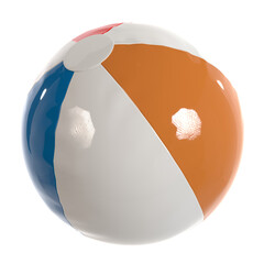 A white and orange beach ball