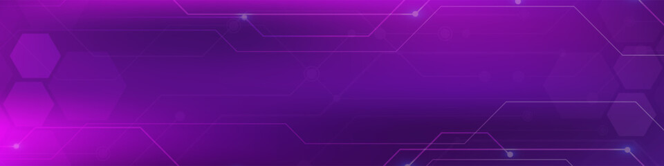 Gradient Digital technology banner. Futuristic banner for various design projects such as websites, presentations, print materials, social media posts