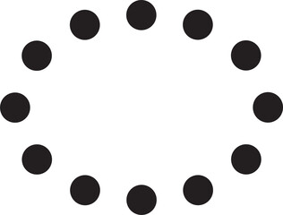 Oval frame dots black. Design element