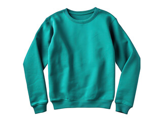 Turquoise sweater isolated on transparent background, transparency image, removed background