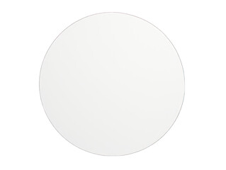 Fototapeta na wymiar White round blank circle isolated on transparent background, transparency image, removed background