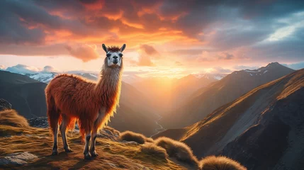  alpaca in the mountains © qaiser