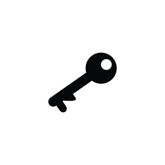 key simple flat icon logo