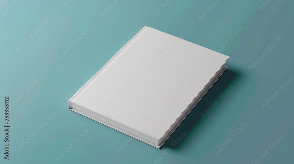Poster generative ai : blank square cover book template on colour background