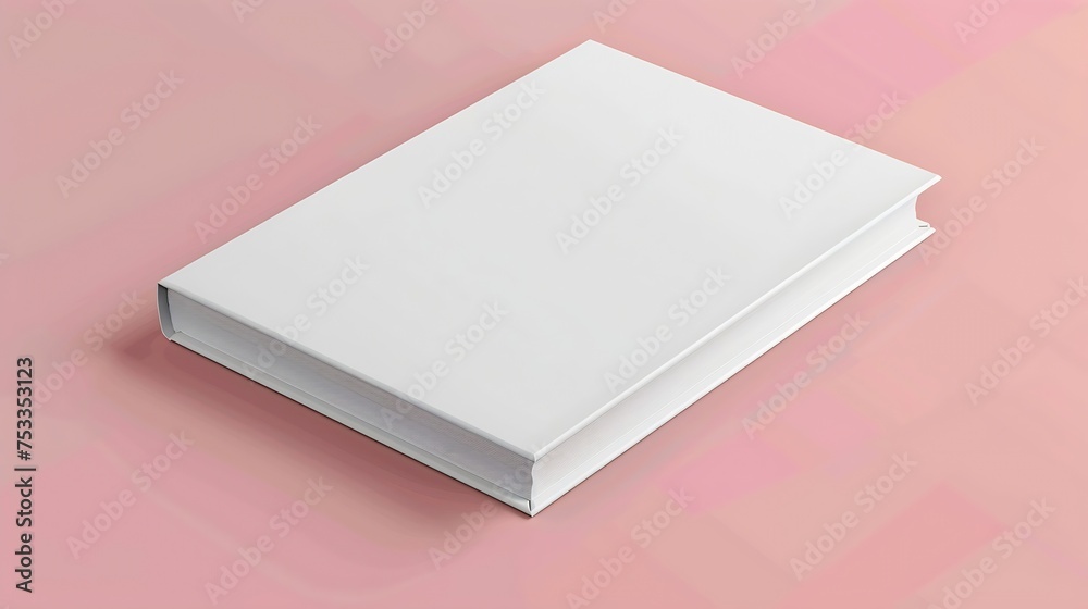 Poster generative ai : blank square cover book template on colour background