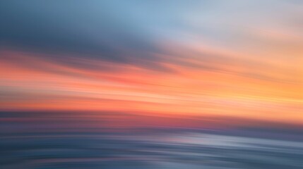 Fototapeta na wymiar Generative AI : Long Exposure of soft and colorful sunset
