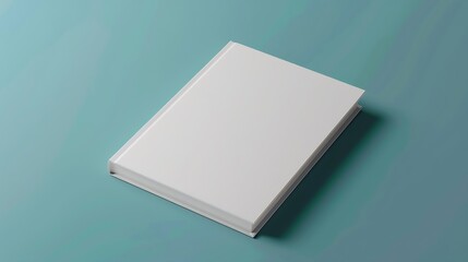 Generative AI : Blank square cover book template on colour background