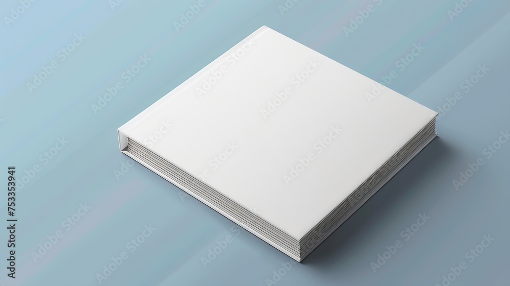 Poster generative ai : blank square cover book template on colour background
