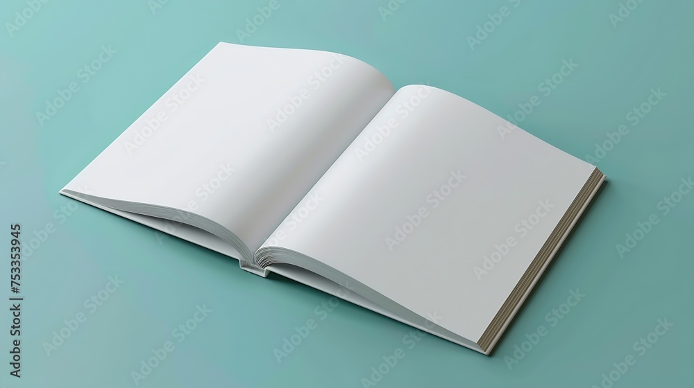 Poster generative ai : blank square cover book template on colour background