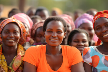 celebrate culture and heritage: photo of group of african women in a village community