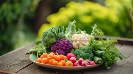 Fresh vegetables in the garden. Generative AI