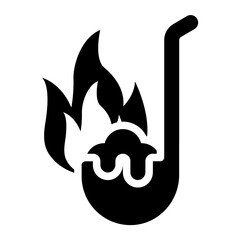 Hot spicy food on Ladle icon