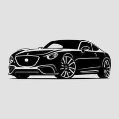 Obraz premium Car silhouette vector illustration