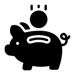 savings glyph icon
