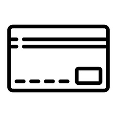 Obraz premium atm card line icon