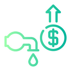 water consumption gradient icon