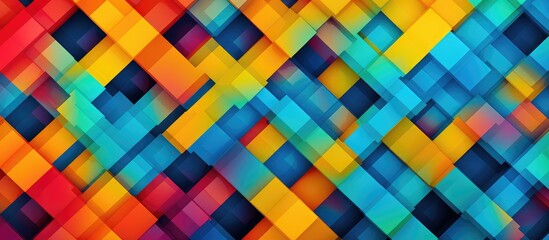 Abstract Colorful Checkered Pattern Background Geometric Illustration for Textile Design