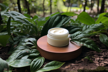 Natural beauty cream for skin care.