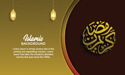Ramadan Kareem islamic vector design for greeting card banner background