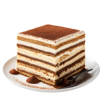 Tiramisu image isolated on a transparent background PNG photo