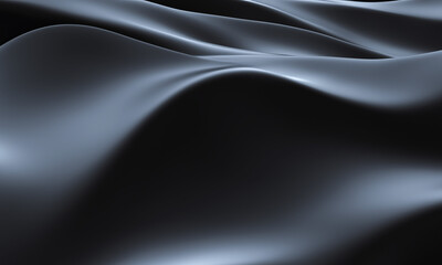 Fototapeta premium abstract metallic waves on black background