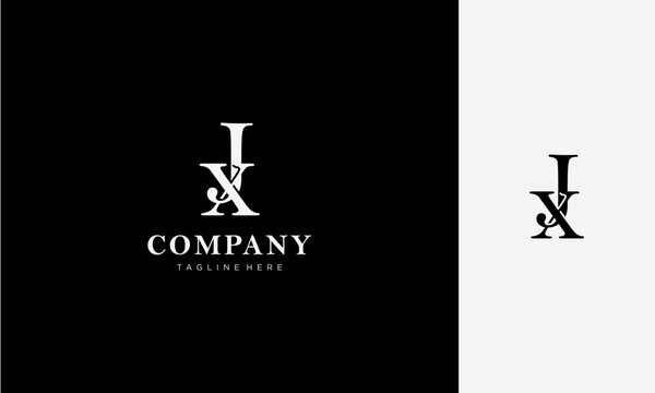 xJ or Jx initial letter logo vector design