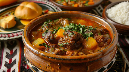 salta stew served with bread or rice