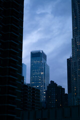 Obraz premium New York City Architecture, streets and people at night