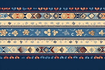 Transport your audience to a world of cultural richness with an ethnic handmade ornament background, featuring traditional, Generative AI