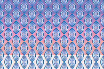 Illustration, pattern of rugby shape with line on multicolor background.