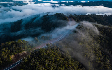 Petik Bintang in West Papua covered in Fog