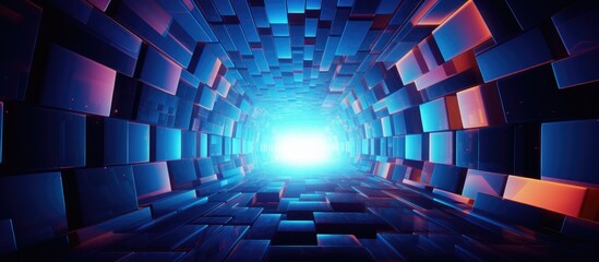 Abstract tunnel construction perspective for text messages Background for artistic design work - obrazy, fototapety, plakaty
