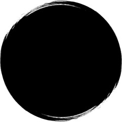 Fototapeta na wymiar Circle ink brush stroke, round shape