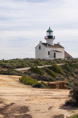 Fototapeta na wymiar Old Point Loma Lighthouse, San Diego, California