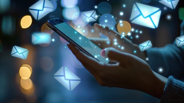 advertising image, sending of SMS or email