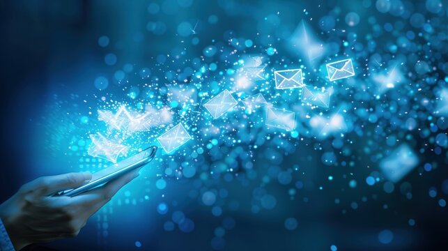 advertising image, sending of SMS or email