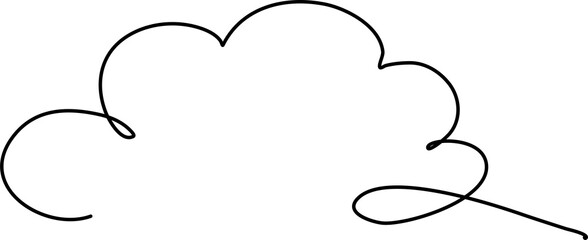 Cloud icon in thin line style