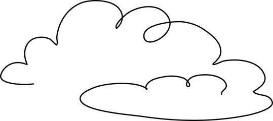 Cloud icon in thin line style