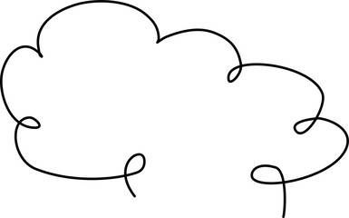 Cloud icon in thin line style