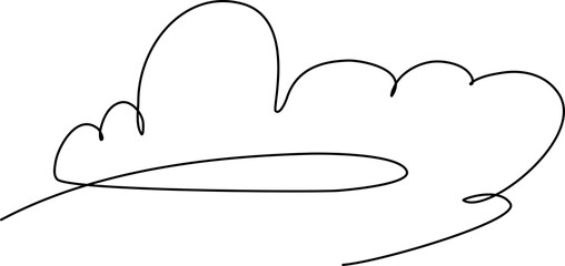 Cloud icon in thin line style