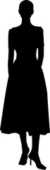 silhouette women's with dress