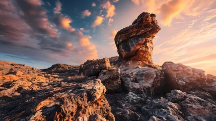 Foto op Aluminium a rock formation in the middle of a desert © KWY