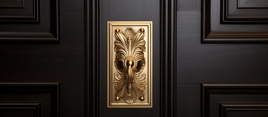 Luxury apartment door handle on a new empty door