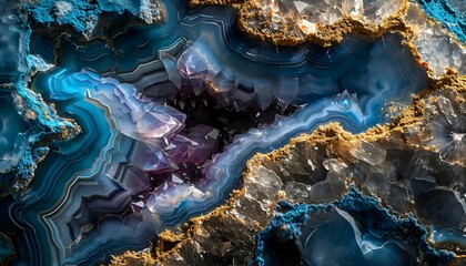 a close up of a blue and purple rock - Powered by Adobe