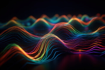 abstract background of colorful neon