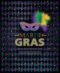 Mardi Gras. Design and layout, vector illustration © Igorideas