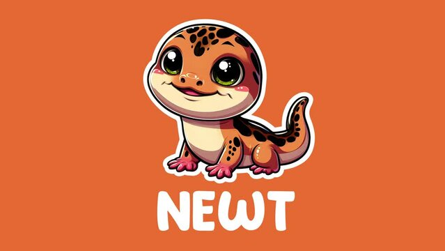 Animal names newt based on the alphabet "N"