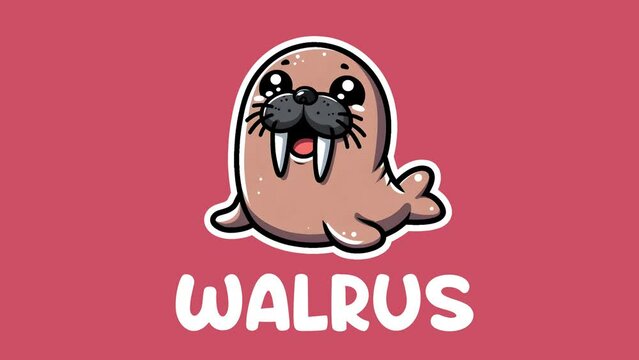 Animal names walrus based on the alphabet "W"