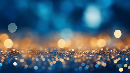 Abstract background with bokeh defocused lights and stars. Festive background.
